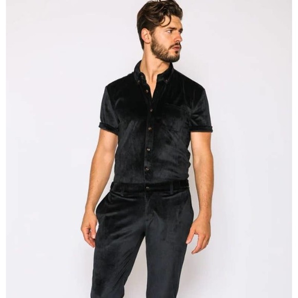 Romperjack Other - Romperjack Black Velvet Jumpsuit XXL